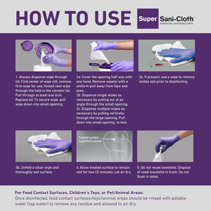 Professional Disposables Surface Disinfectant Super Sani-Cloth Wipes, 160Count