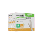 SurgiMac Latex Exam Gloves, White, MacTouch
