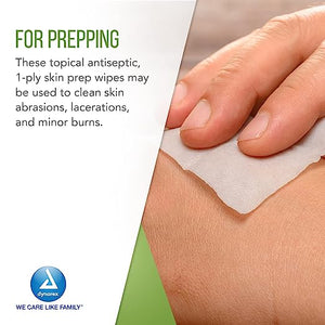 Dynarex Sterile Alcohol Prep Pads: Pre-moistened with 70% Isopropyl Alcohol 1113-1