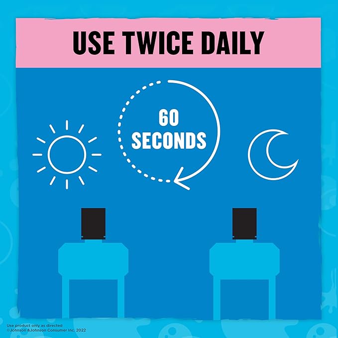 Listerine Oral Rinse, Bubble Blast Flavor, 500mL, 6/cs | SurgiMac Dental Supply