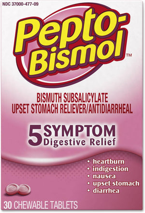 Pepto-Bismol Tablet Original Chewable 30/pk, 24 pk/cs 0149003977