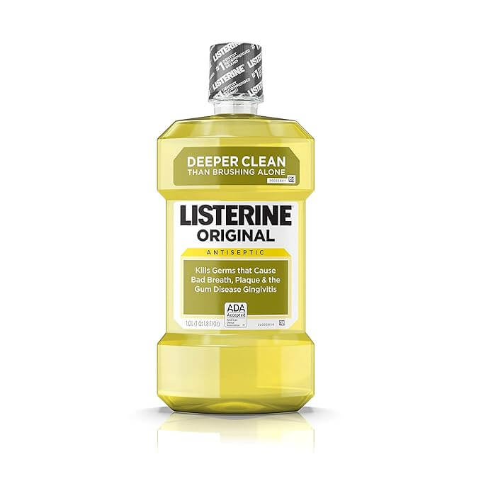 Listerine Antiseptic Mouthwash, Original 1 Liter, 6/cs | SurgiMac Dental Supply