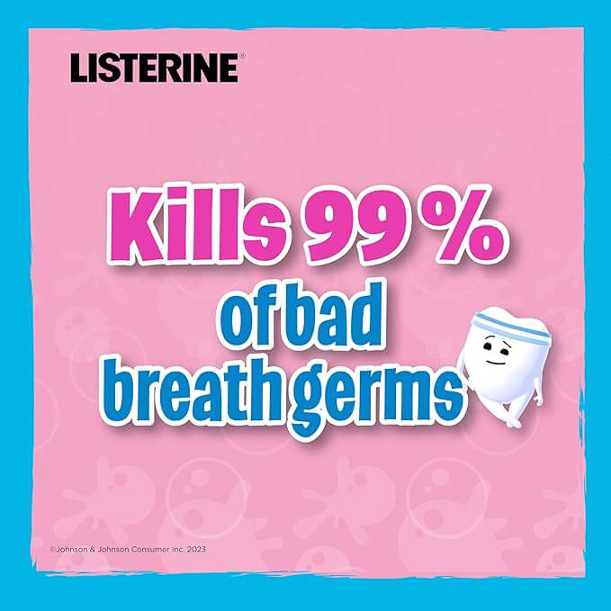 Listerine Oral Rinse, Bubble Blast Flavor, 500mL, 6/cs | SurgiMac Dental Supply