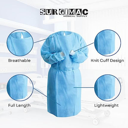 Isolation Gowns MaxSafe by SurgiMac - One size fits most | 10-1551 | | Apparel, Disposable Dental Supplies, Disposable Medical Supplies, Isolation Gowns, MaxSafe | SurgiMac | SurgiMac