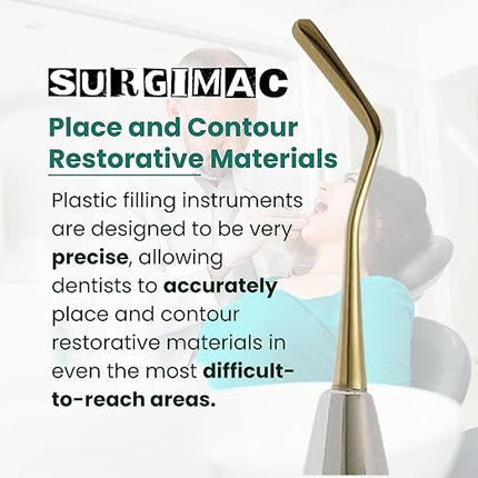 SurgiMac Plastic Filling Instrument, Gold Tips, Stainless Steel, Air Series, 1/Pk