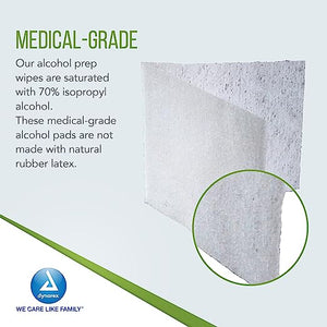 Dynarex Sterile Alcohol Prep Pads: Pre-moistened with 70% Isopropyl Alcohol 1113-1