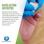 Dynarex Sterile Alcohol Prep Pads: Pre-moistened with 70% Isopropyl Alcohol 1113-1