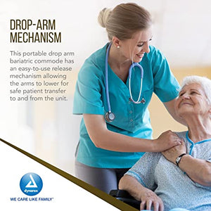 Steel Folding Bedside Commode, 17.5" Length, 22.5" Width 10372