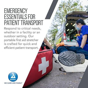 Dynarex DynaLift Portable Transport Unit - Waterproof & Durable Patient Transport Equipment with 14 Handles - Carries up to 1500 lbs - White, Case of 10 | SurgiMac Dental Supply