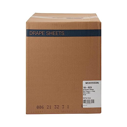 Drape Exam Sheets, Stretcher Sheet, Disposable, Blue, 40 in x 90 in, 50 Count