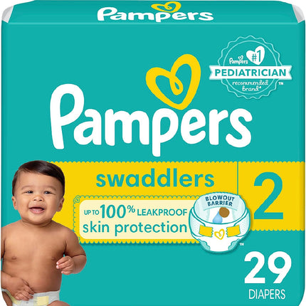 Pampers Swaddlers Diapers, Size 2, 29/pk, 4pk/cs