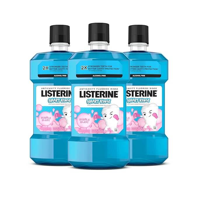 Listerine Oral Rinse, Bubble Blast Flavor, 500mL, 6/cs | SurgiMac Dental Supply
