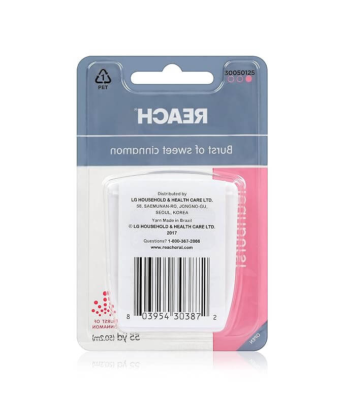REACH Dental Floss, Clean Burst Cinnamon, 55 yds, 36/cs | SurgiMac Dental Supply