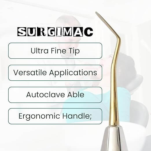 SurgiMac Plastic Filling Instrument, Gold Tips, Stainless Steel, Hexa Series, 1/Pk 13-1012G-H