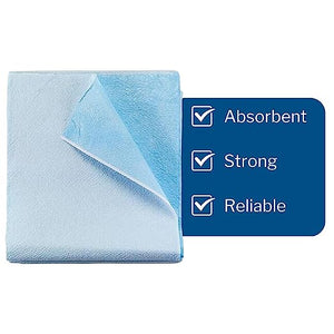 Drape Exam Sheets, Stretcher Sheet, Disposable, Blue, 40 in x 90 in, 50 Count 18-929