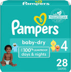 Pampers Baby Dry Diapers, Size 4, 28/pk, 4pk/cs