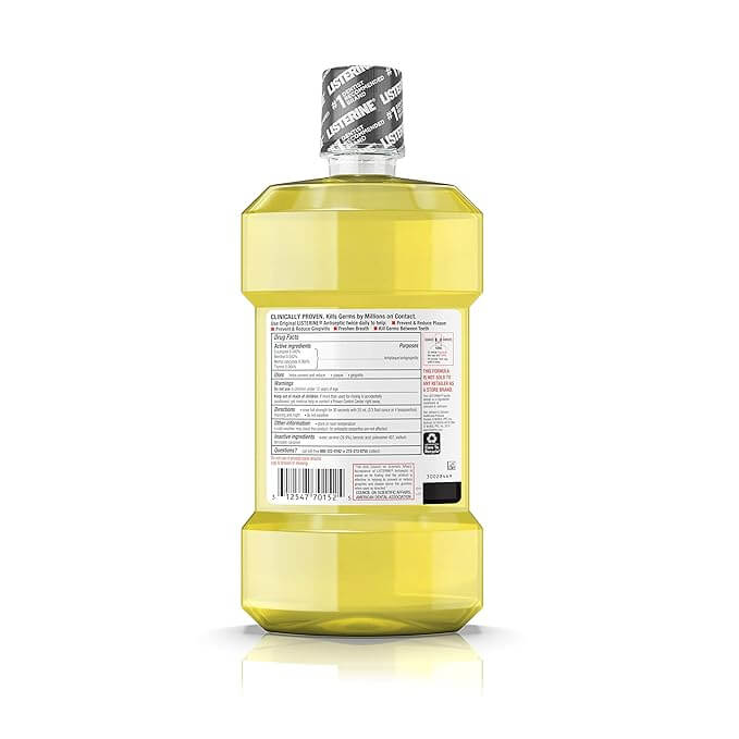 Listerine Antiseptic Mouthwash, Original 1 Liter, 6/cs | SurgiMac Dental Supply