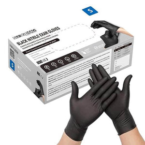 Nitrile Exam Gloves MacSoft by SurgiMac | Black | Chemo Tested | 100 Count 8115-XS