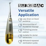 SurgiMac #45 Cryer Elevator, Right, Small, Gold Tips, Stainless Steel, Air Series, 1/pk | SurgiMac Dental Supply