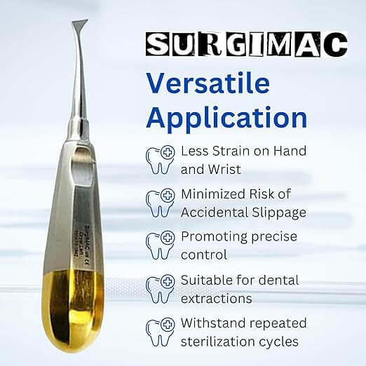 Cryer #44 and #45 Root Elevators, Gold - Set of Left & Right, Stainless Steel, Air Series 12-1944