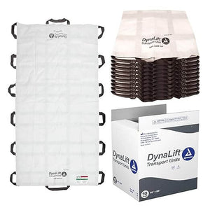 Dynarex DynaLift Portable Transport Unit - Waterproof & Durable Patient Transport Equipment with 14 Handles - Carries up to 1500 lbs - White, Case of 10 | SurgiMac Dental Supply