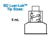 BD General Purpose 10 mL Luer-Lok Tip Syringe Sterile Disposable Flat Top Style Without Safety 309646-1