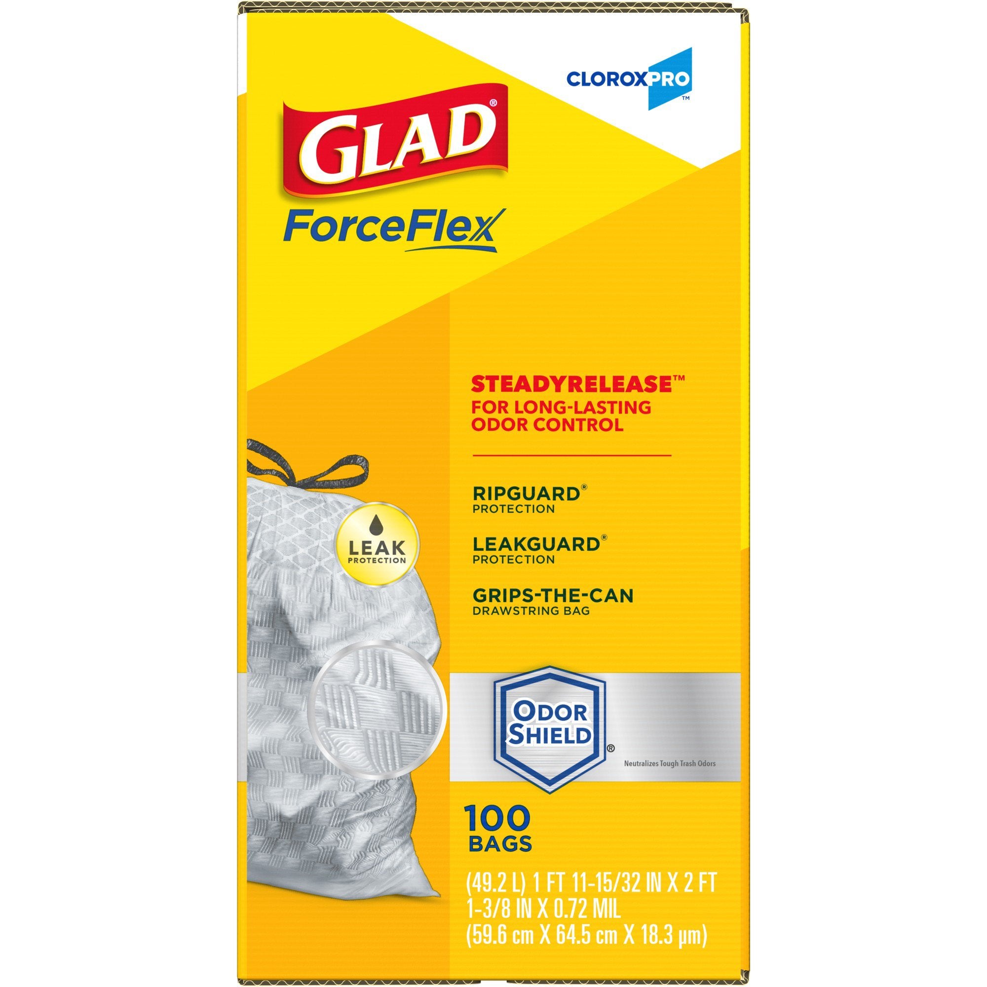 Glad ForceFlex 13 Gal. Tall Kitchen Trash Bags, 150 ct. - White