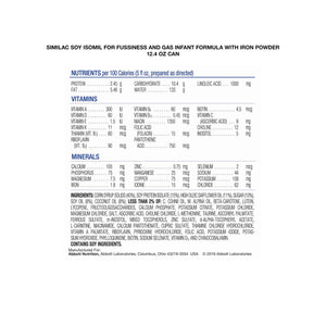 Infant Formula Similac Soy Isomil Can Powder Soy Galactosemia / Lactose Intolerance 55963