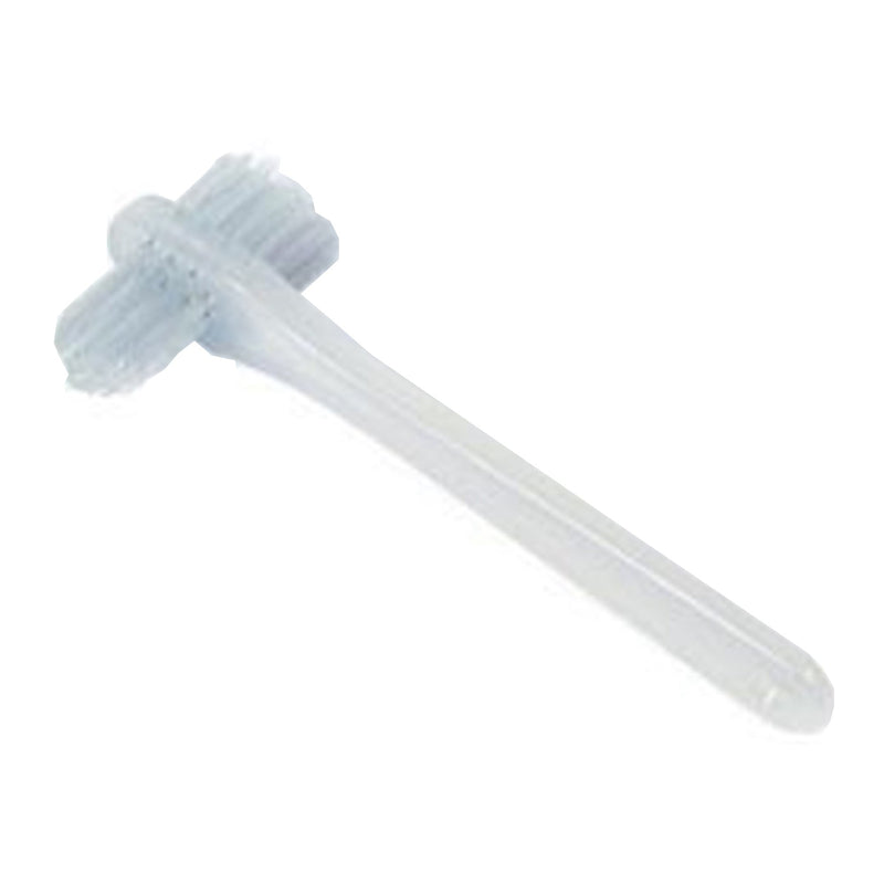 Dukal | DawnMist Denture Toothbrush, Two Sided with Large/Small Brush Heads | TBDEN-1