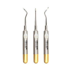 SurgiMac Root Tip Pick Elevators, Set of 3, Easy Grip Handle, Stainless Steel, Pro Series, 3/Pk | SurgiMac Dental Supply