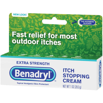 Itch Relief Benadryl 2% - 0.1% Strength Cream 1 oz. Tube