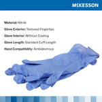 Exam Glove McKesson Confiderm 3.5C Small 200 per Box NonSterile Nitrile Standard Cuff Length Textured Fingertips Blue Chemo Tested