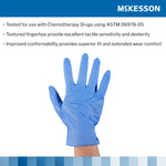 Exam Glove McKesson Confiderm 3.5C Small 200 per Box NonSterile Nitrile Standard Cuff Length Textured Fingertips Blue Chemo Tested
