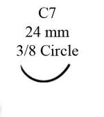 Absorbable Suture with Needle LOOK Plain Gut C7 3/8 Circle Reverse Cutting Needle Size 2 - 0 555B