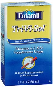 Children's Multivitamin Supplement Tri-Vi-Sol Vitamin A / Ascorbic Acid / Vitamin D 750 IU 00087040303