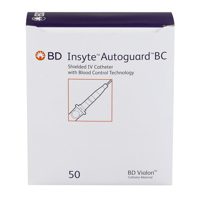 BD | BD Peripheral IV Catheter Insyte Autoguard BC 20 Gauge 1 Inch Button Retracting Safety Needle | 382533