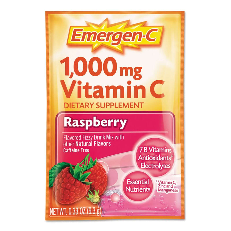 Oral Supplement Emergen-C Daily Immune Support Raspberry Flavor Powder 0.30 oz. Individual Packet | SurgiMac Dental Supply