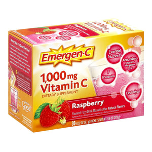 Oral Supplement Emergen-C Daily Immune Support Raspberry Flavor Powder 0.30 oz. Individual Packet | SurgiMac Dental Supply