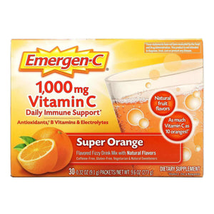 Oral Supplement Emergen-C Daily Immune Support Super Orange Flavor Powder 0.30 oz. Individual Packet | SurgiMac Dental Supply