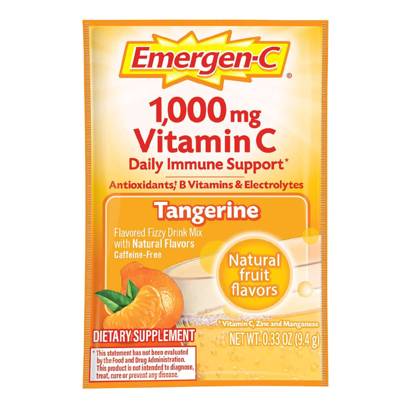 Oral Supplement Emergen-C Daily Immune Support Tangerine Flavor Powder 0.30 oz. Individual Packet | SurgiMac Dental Supply