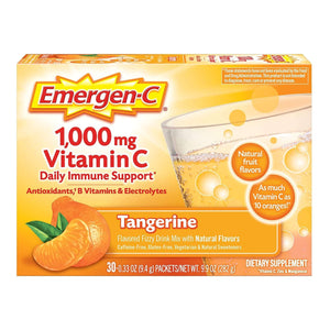 Oral Supplement Emergen-C Daily Immune Support Tangerine Flavor Powder 0.30 oz. Individual Packet | SurgiMac Dental Supply