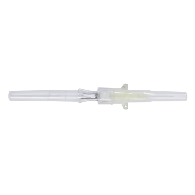 Peripheral IV Catheter Insyte Autoguard BC 24 Gauge 3/4 Inch BD Vialon Winged Hub Blood Control Push Button Safety | SurgiMac Dental Supply