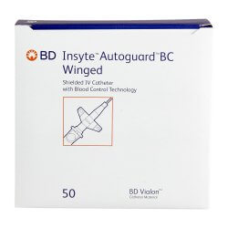 BD Insyte™ Autoguard™ BC 22G 1 Inch IV Catheter with Push Button Safety & Blood Control | SurgiMac Dental Supply