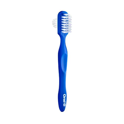 Oral-B Denture Brush - Dual Head Design, Easy-Grip Handle, 6/Box 80310196