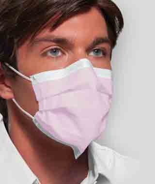 Procedure Mask Pleated Earloops One Size Fits Most Pink NonSterile ASTM Level 2 Adult GCPPKSF