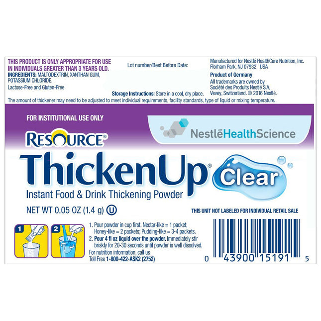 Nestle | Food and Beverage Thickener Resource Thickenup Clear | 4390015193