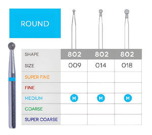 Round+Neck Disposable Diamond 10/Pk | SurgiMac Dental Supply