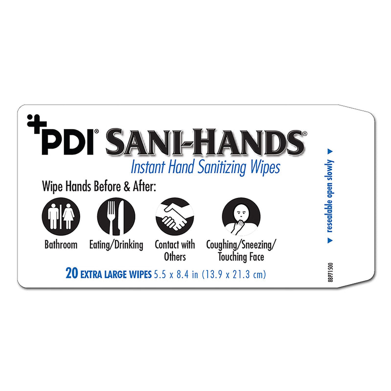 Hand Sanitizing Wipes Sani-Hands Ethyl Alcohol Wipe Soft Pack P71520-1
