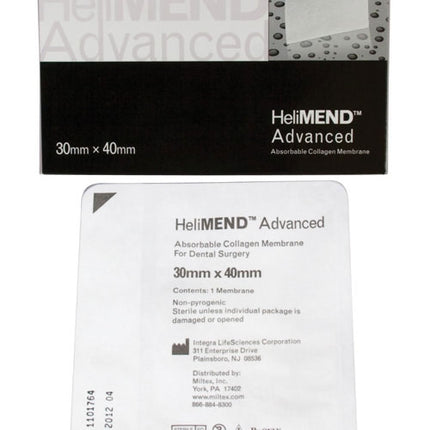 Miltex HeliMend Advanced Collagen Membrane 30 x 40 mm, absorbs in 18 weeks, Single