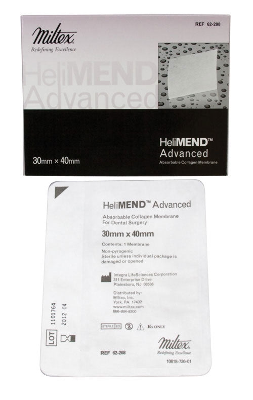 Integra Lifesciences | Miltex HeliMend Advanced Collagen Membrane 30 x 40 mm, absorbs in 18 weeks, Single | 62-208